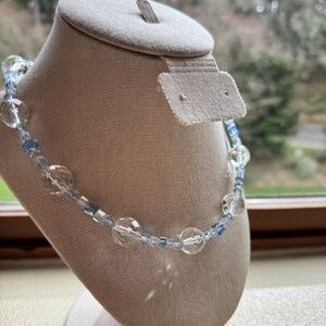 18" hand strung crystal necklace